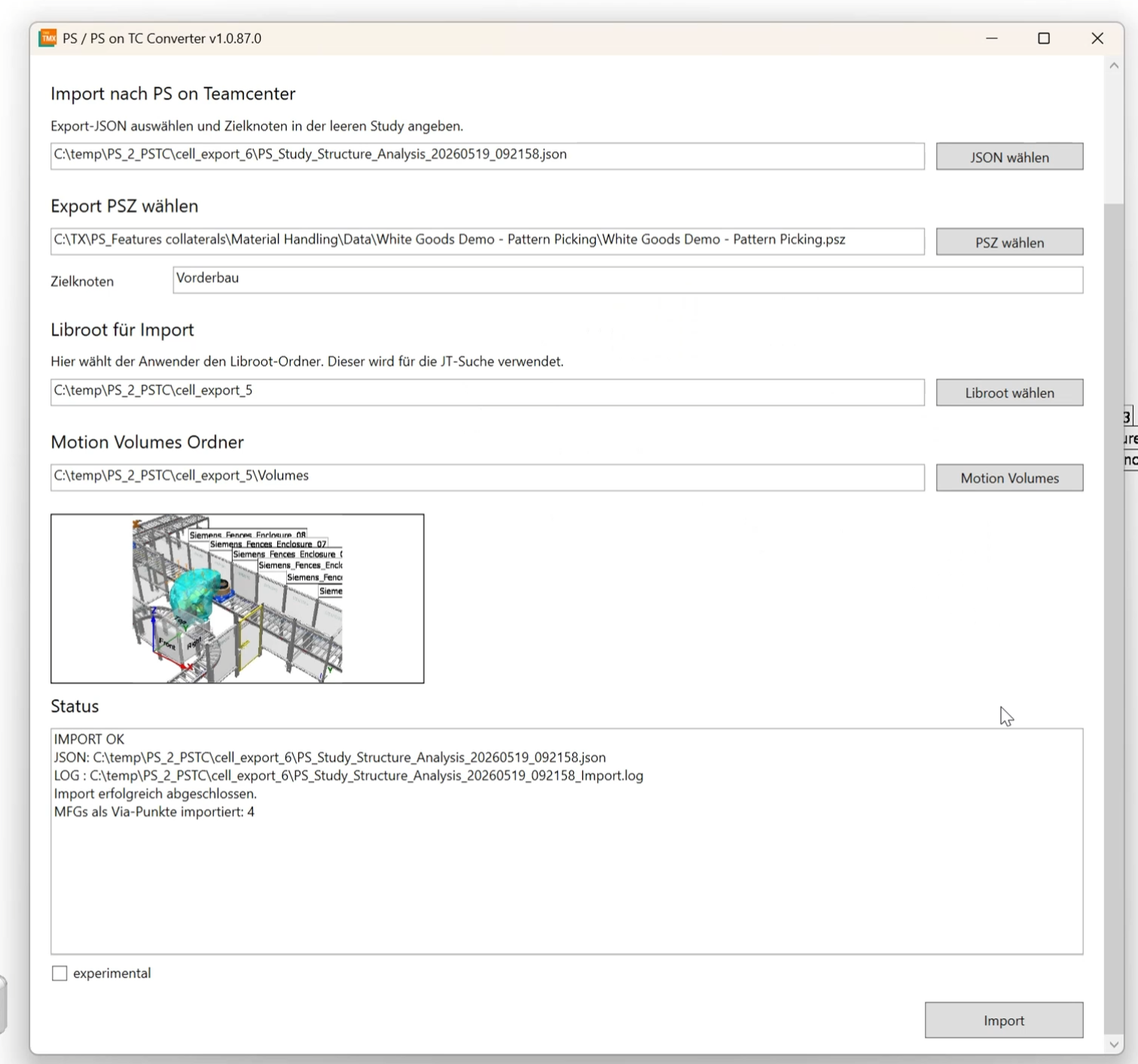 PSZ / EMS Cell Conversion to Teamcenter – Process Simulate solution